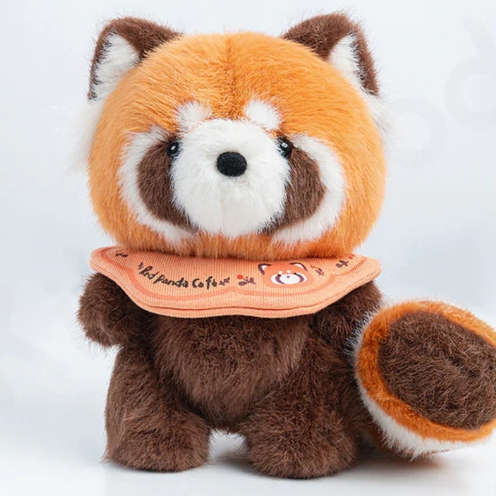 Handmade Pendant Plush - Medium Red Panda Cafe - Caramel Cocoa - NIB‎